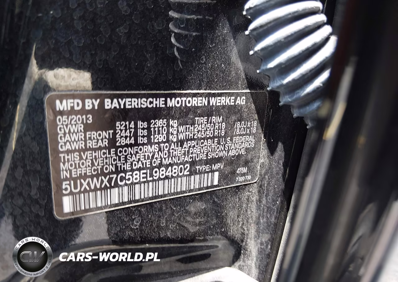 2014 BMW X3 xDrive35I VIN:5UXWX7C58EL984802 - 9