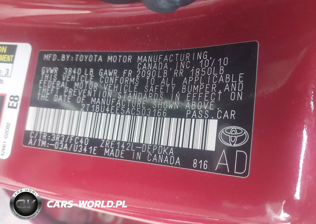 2010 Toyota Corolla Le VIN:2T1BU4EE5AC503166 - 9