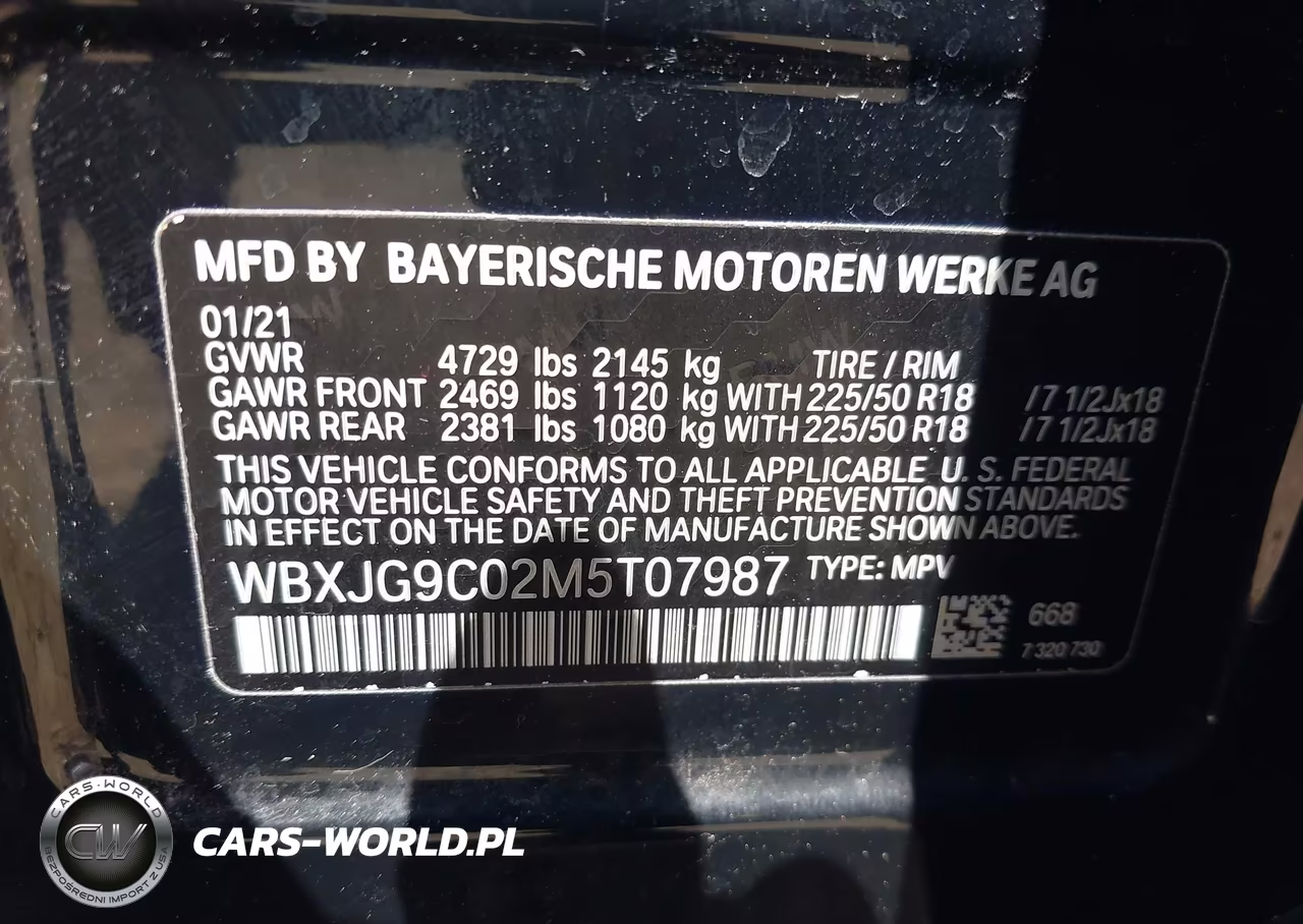 2021 BMW X1 xDrive28I VIN:WBXJG9C02M5T07987 - 9