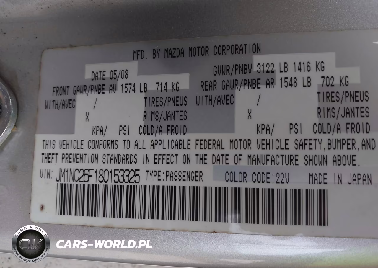 2008 Mazda Mx-5 Grand Touring VIN:JM1NC26F180153325 - 9