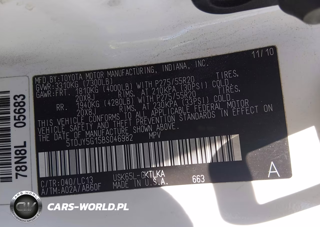 2011 Toyota Sequoia Limited 5.7L V8 VIN:5TDJY5G15BS046982 - 9
