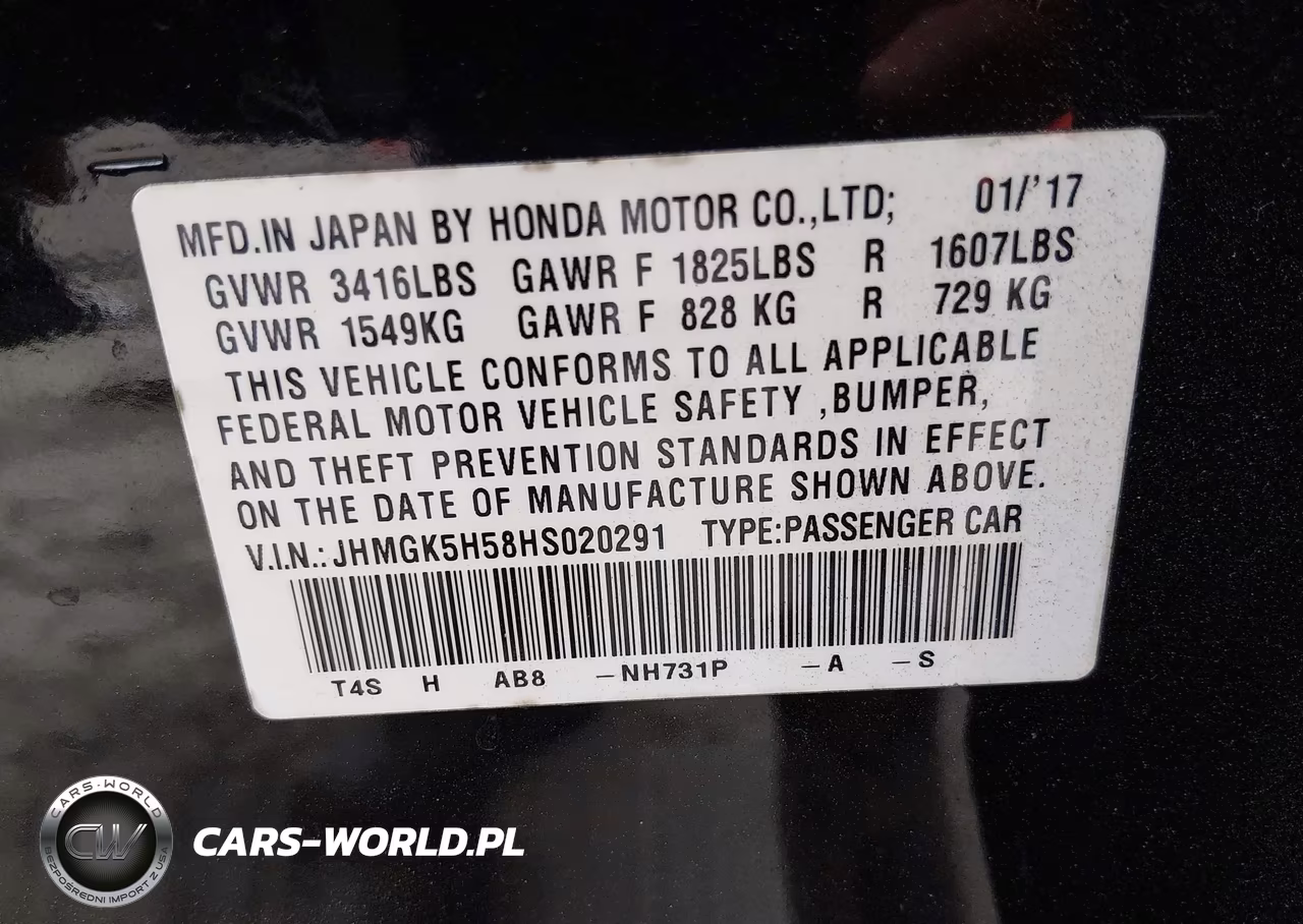 2017 Honda Fit Lx VIN:JHMGK5H58HS020291 - 9