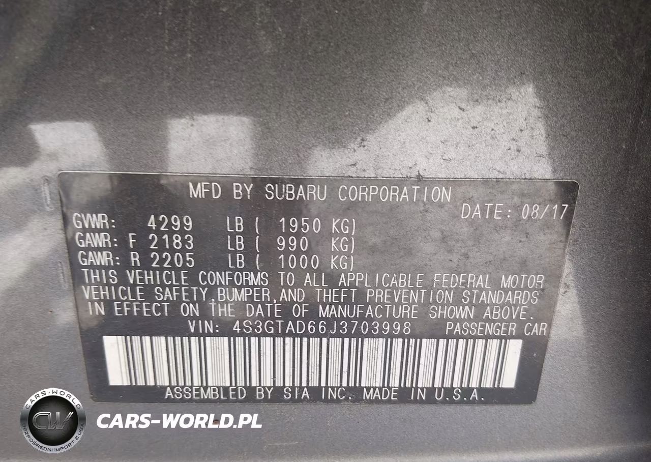 2018 Subaru Impreza 2.0I Premium VIN:4S3GTAD66J3703998 - 9