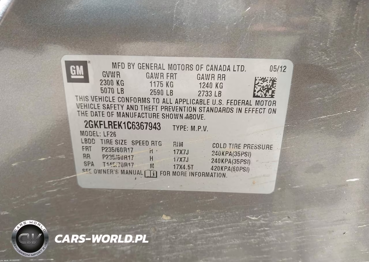 2012 GMC Terrain Sle-1 VIN:2GKFLREK1C6367943 - 9