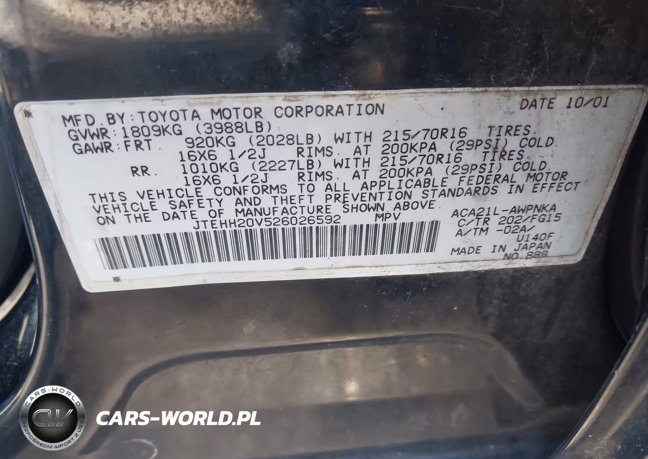 2002 Toyota Rav4 VIN:JTEHH20V526026592 - 9