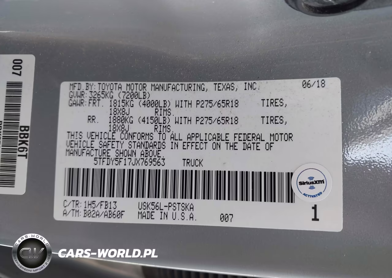 2018 Toyota Tundra Sr5 5.7L V8 VIN:5TFDY5F17JX769563 - 9