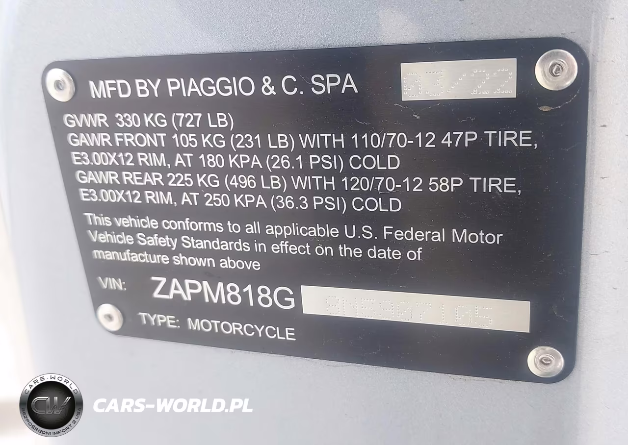 2022 Vespa Primavera-Sprint 150 VIN:ZAPM818G8N5907105 - 10
