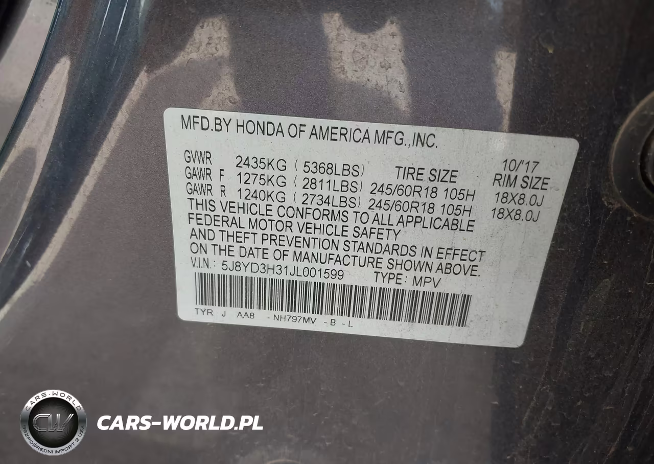2018 Acura Mdx VIN:5J8YD3H31JL001599 - 9