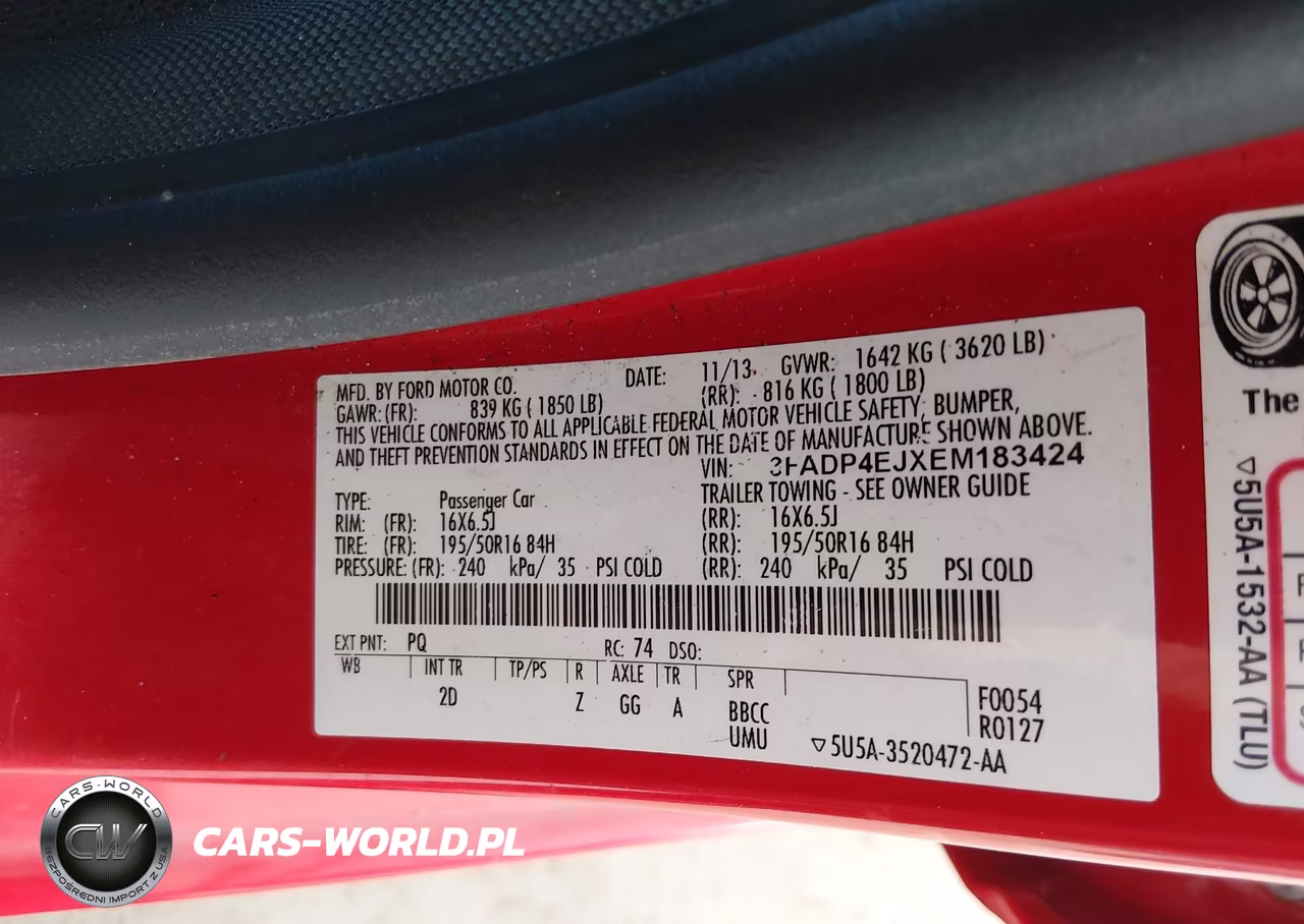 2014 Ford Fiesta Se VIN:3FADP4EJXEM183424 - 9