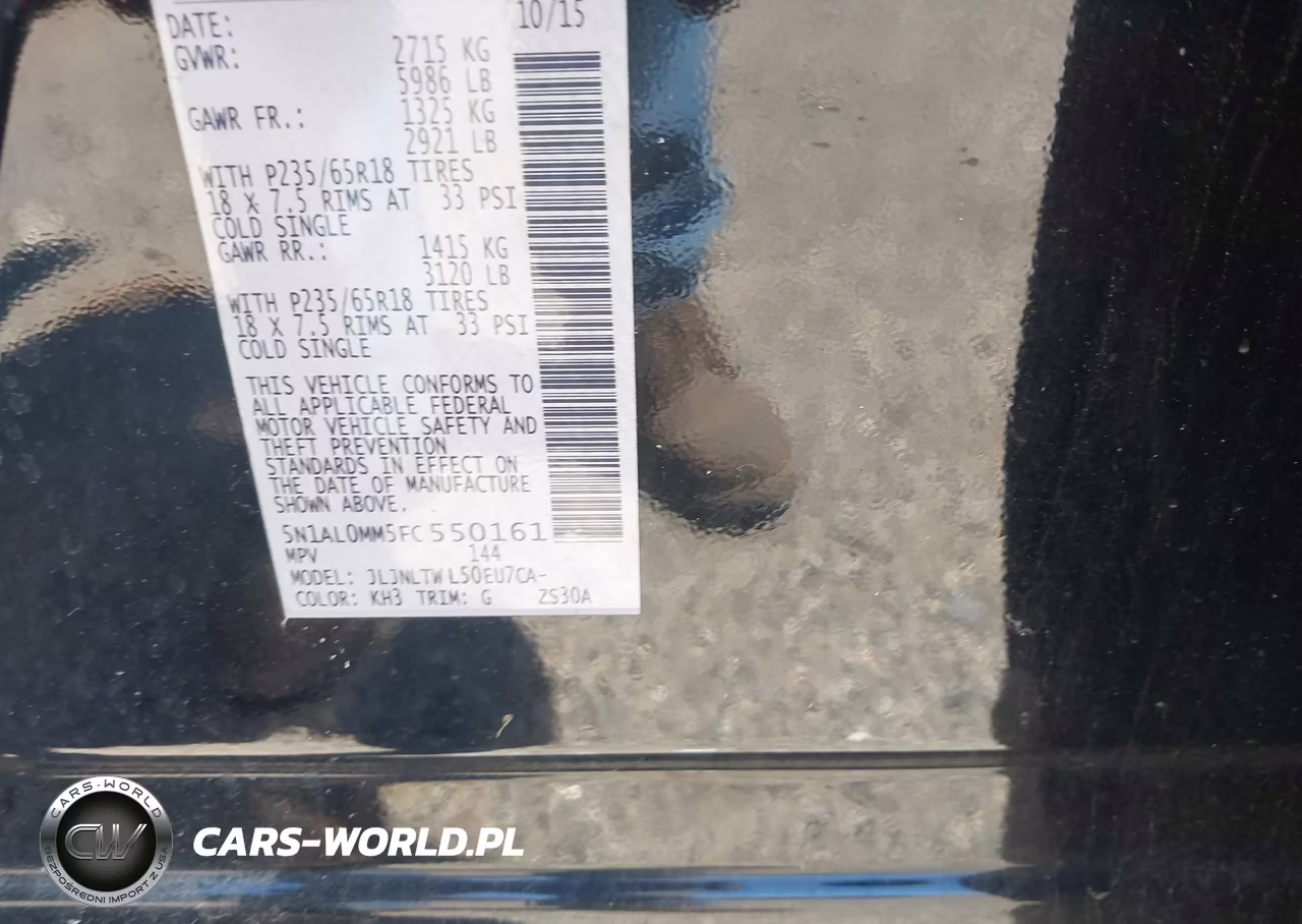 2015 Infiniti Qx60 VIN:5N1AL0MM5FC550161 - 9