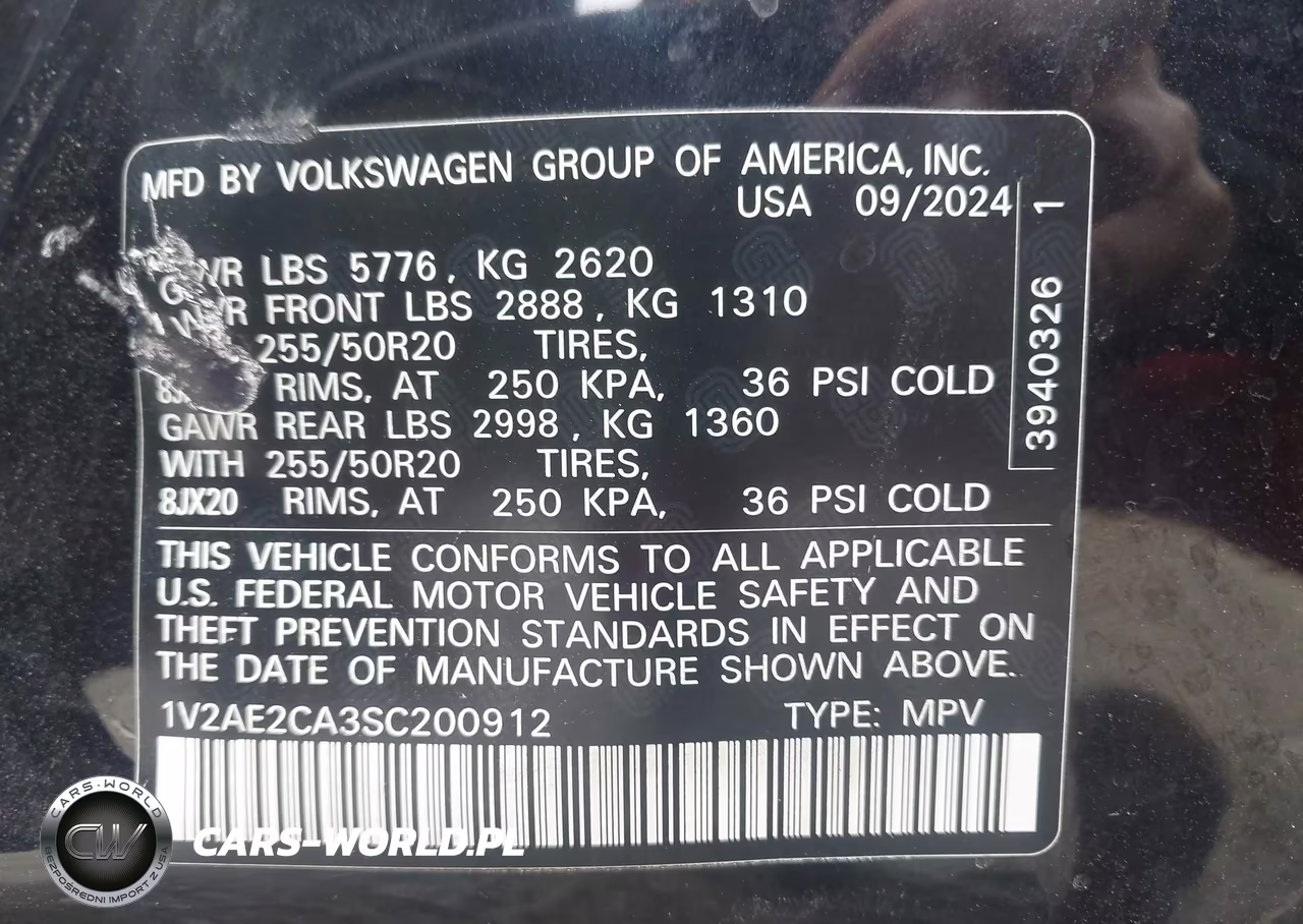 2025 Volkswagen Atlas Cross Sport 2.0T Sel R-Line Black VIN:1V2AE2CA3SC200912 - 9
