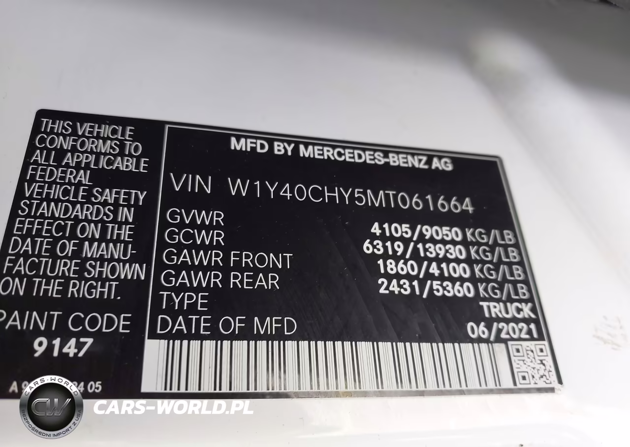 2021 Mercedes-Benz Sprinter 2500 High Roof I4 VIN:W1Y40CHY5MT061664 - 9