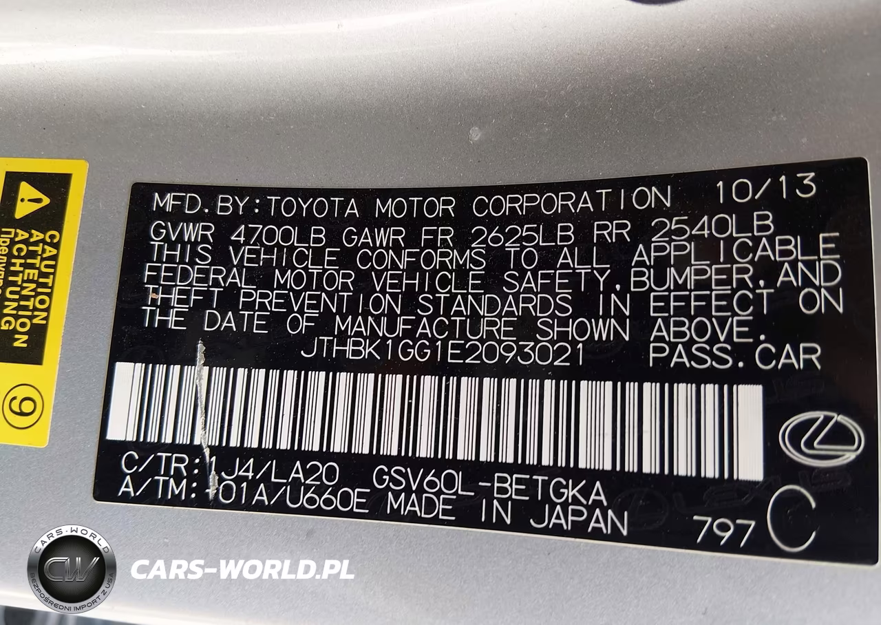 2014 Lexus Es 350 VIN:JTHBK1GG1E2093021 - 9