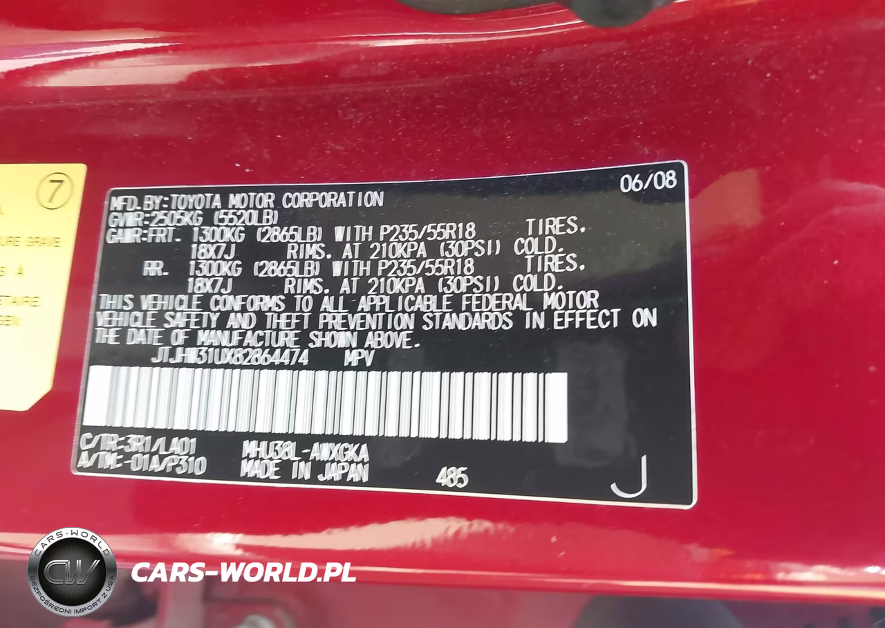 2008 Lexus Rx 400H VIN:JTJHW31UX82864474 - 9