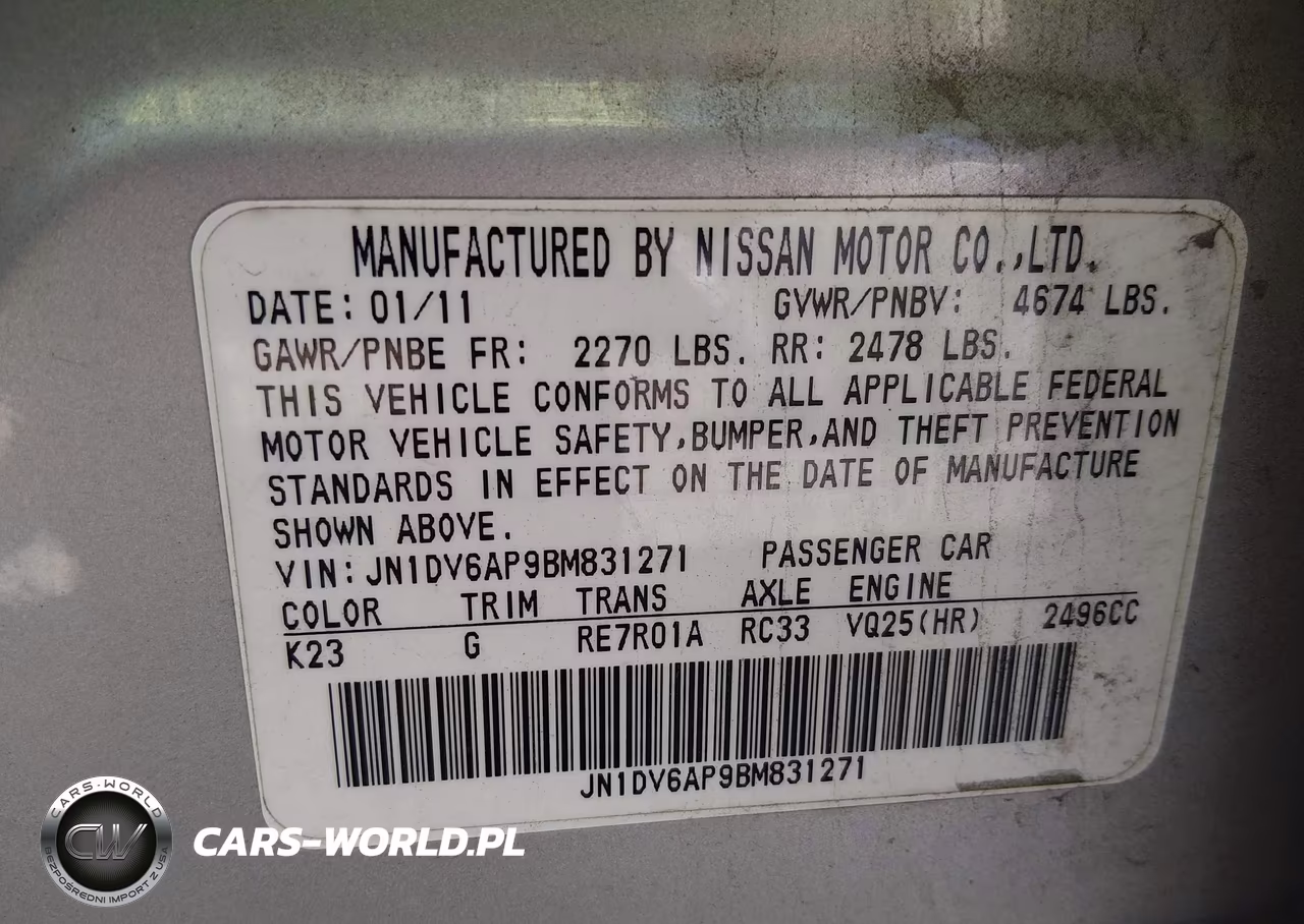 2011 Infiniti G25 Journey VIN:JN1DV6AP9BM831271 - 9