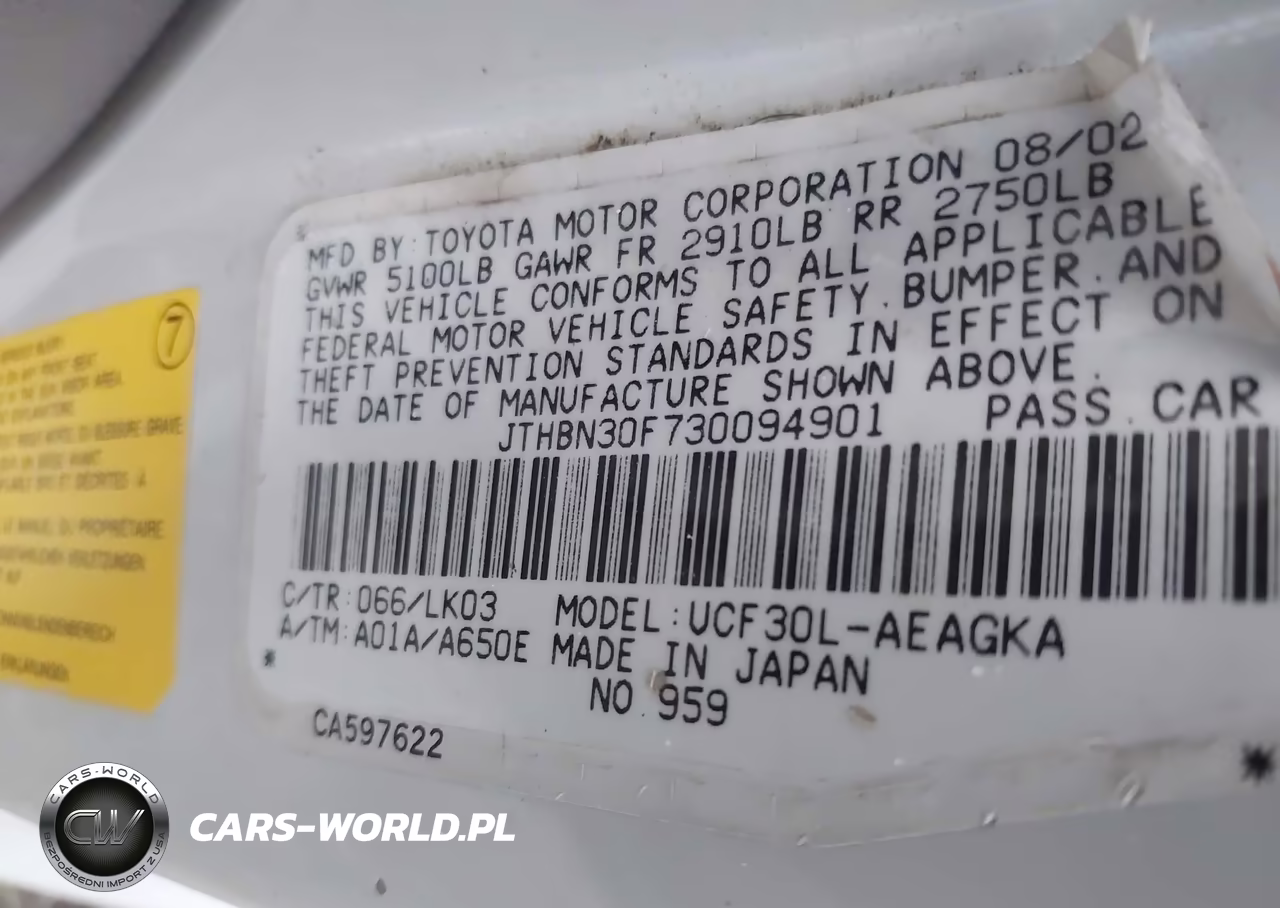 2003 Lexus Ls 430 VIN:JTHBN30F730094901 - 9