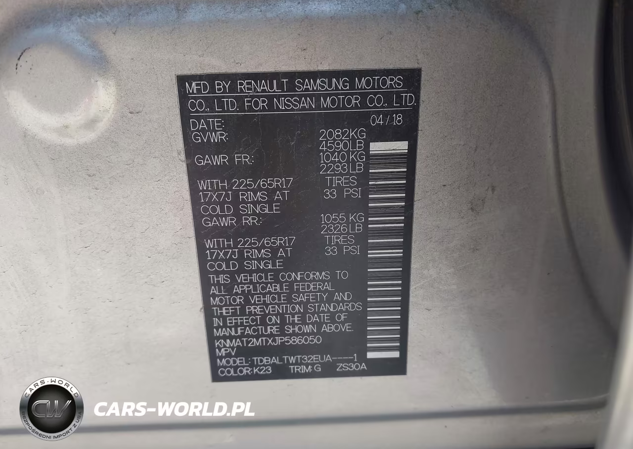 2018 Nissan Rogue Sv VIN:KNMAT2MTXJP586050 - 9