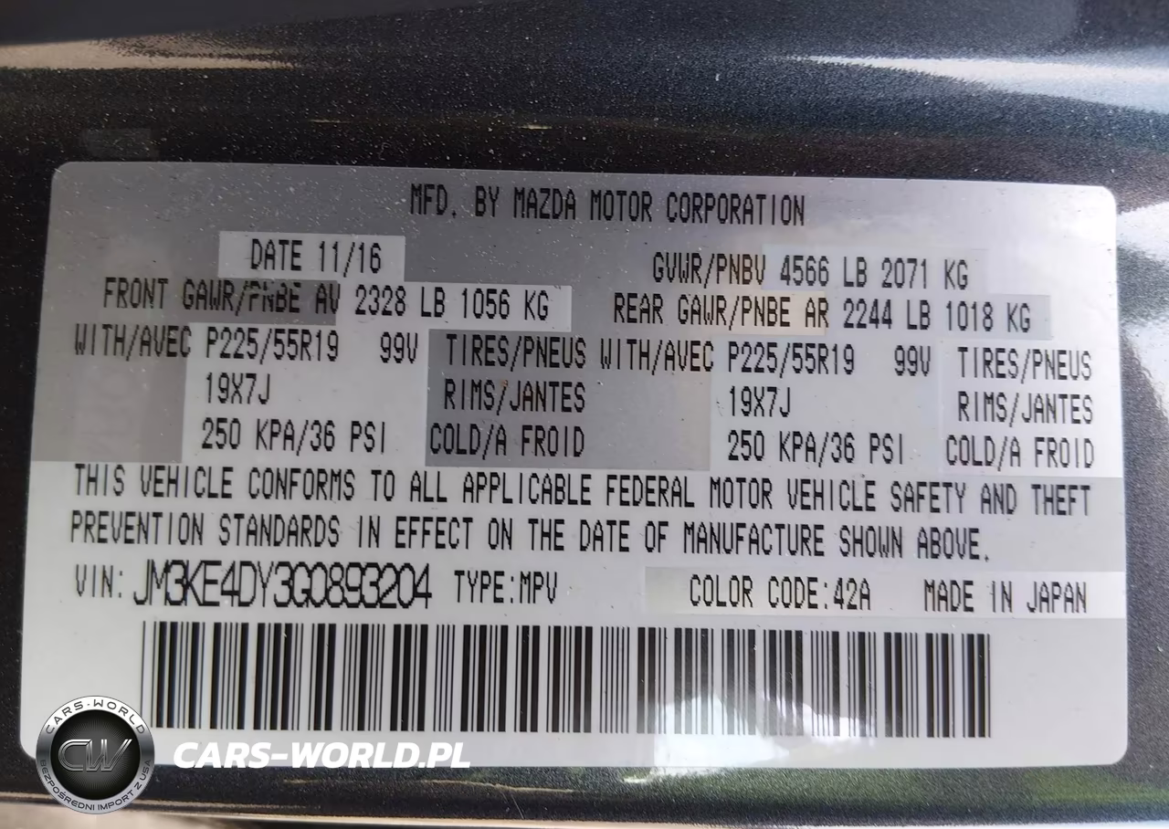 2016 Mazda Cx-5 Grand Touring VIN:JM3KE4DY3G0893204 - 9