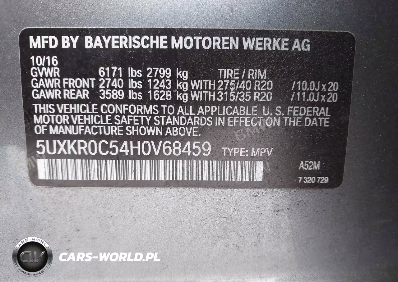 2017 BMW X5 xDrive35I VIN:5UXKR0C54H0V68459 - 9
