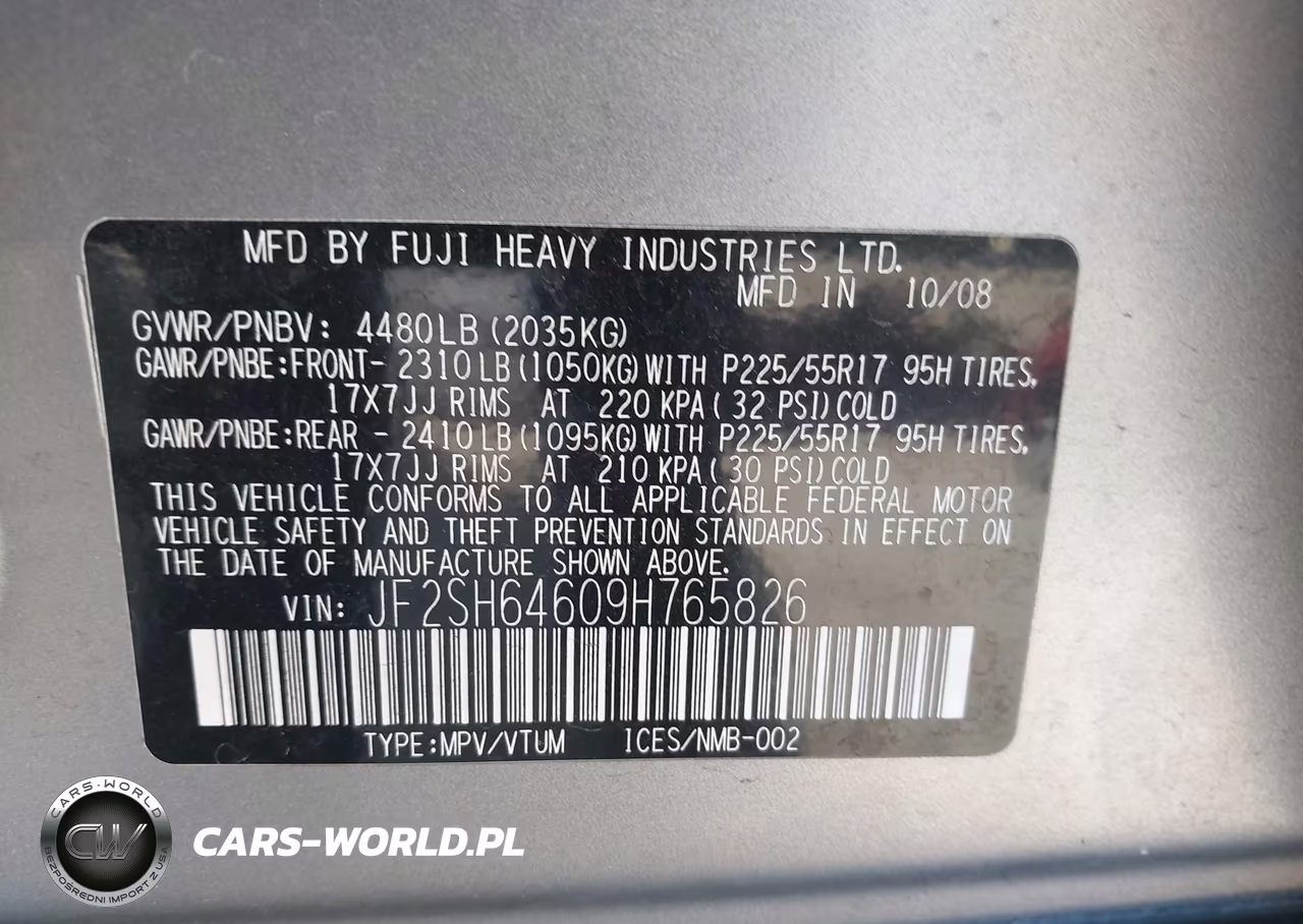 2009 Subaru Forester 2.5X Limited VIN:JF2SH64609H765826 - 9