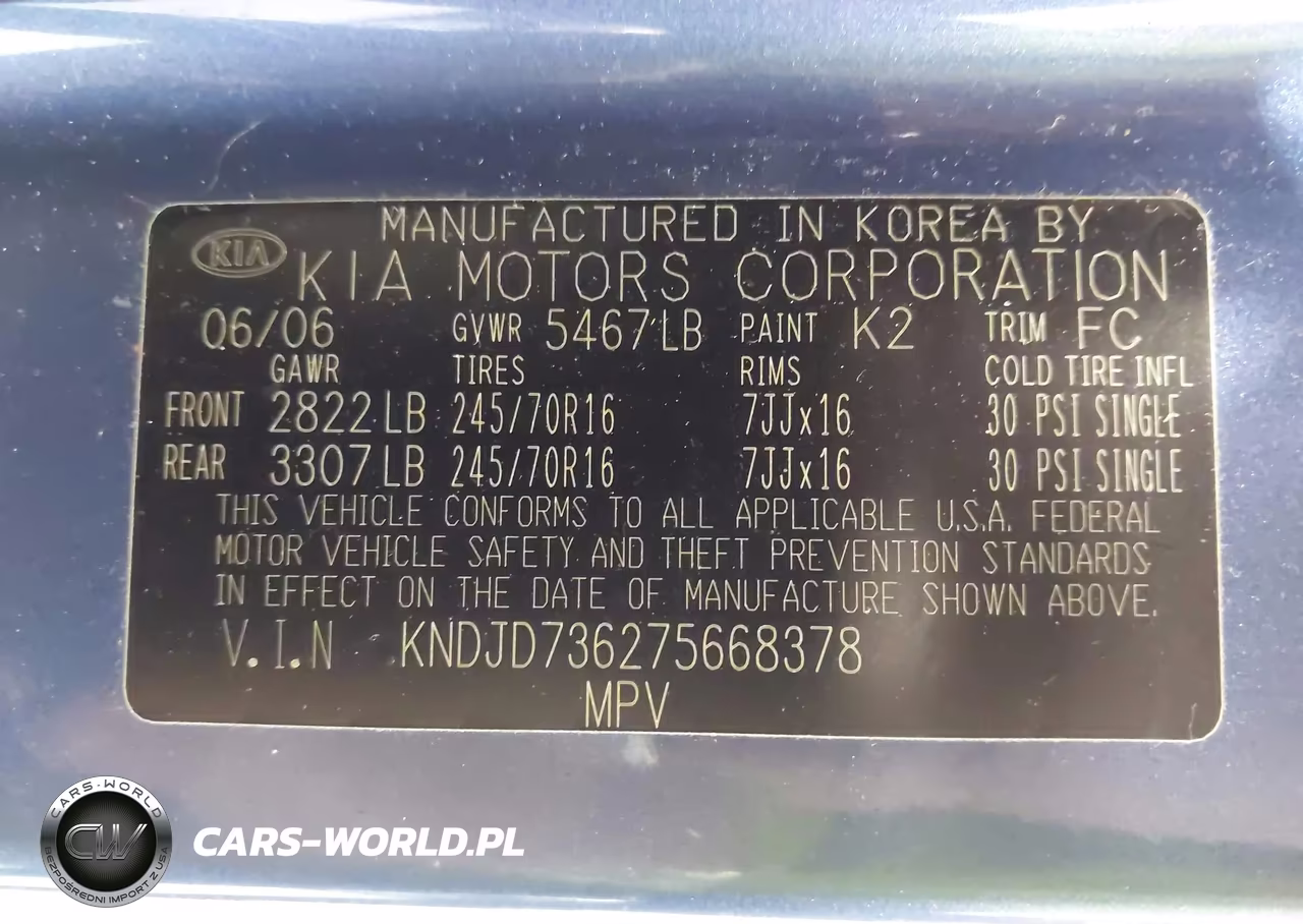 2007 Kia Sorento Lx VIN:KNDJD736275668378 - 9