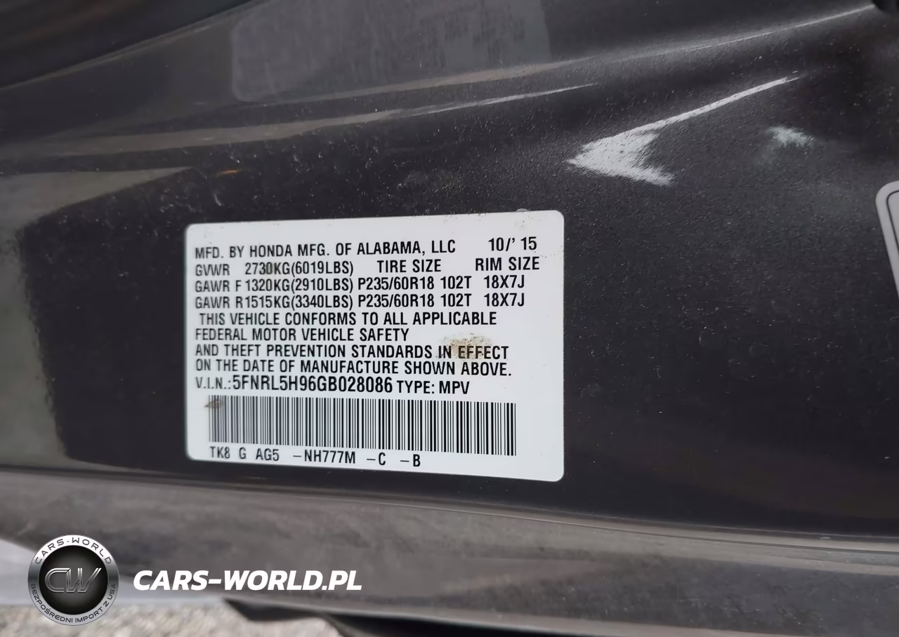 2016 Honda Odyssey Touring-Touring Elite VIN:5FNRL5H96GB028086 - 9