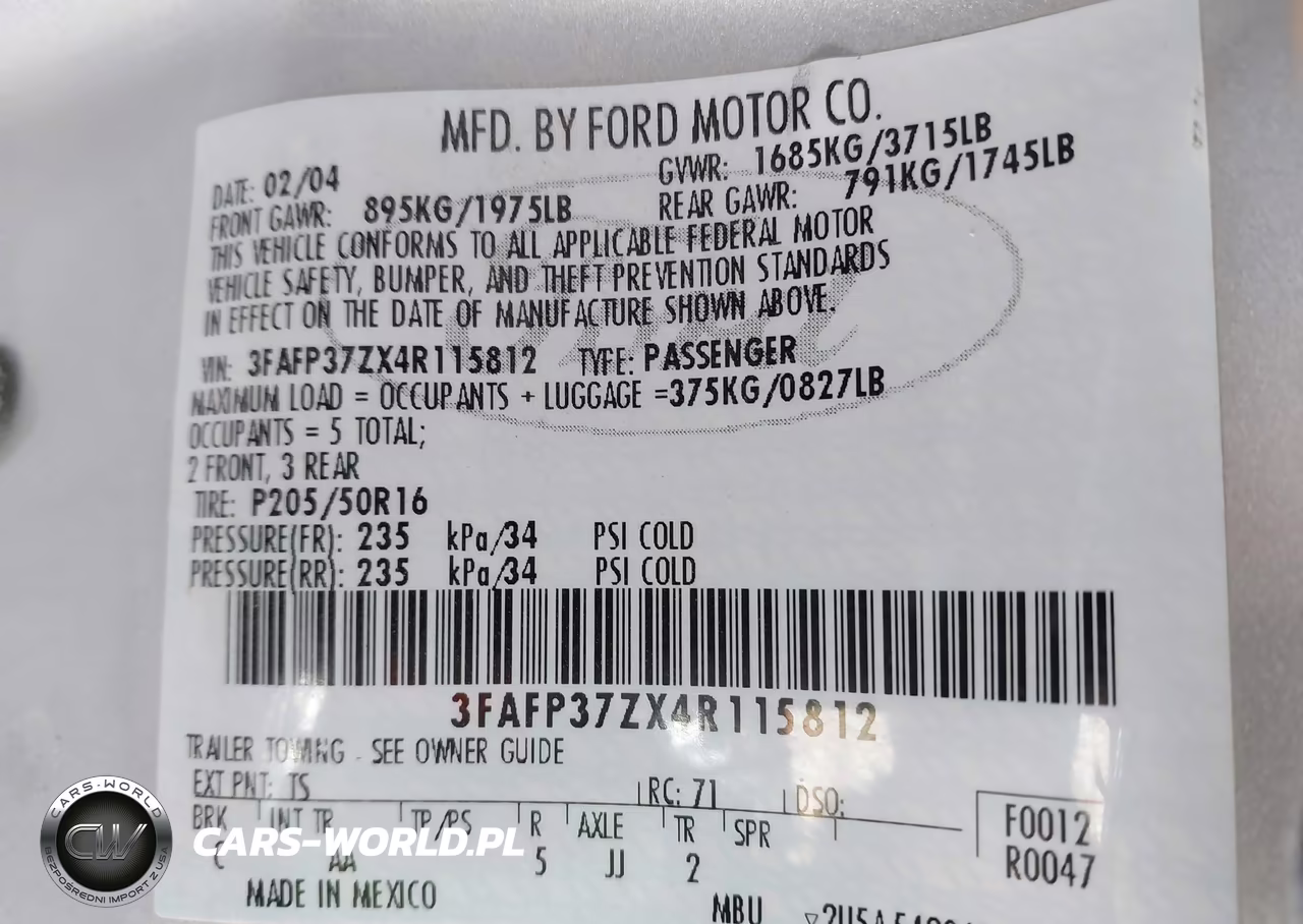 2004 Ford Focus Zx5 VIN:3FAFP37ZX4R115812 - 9