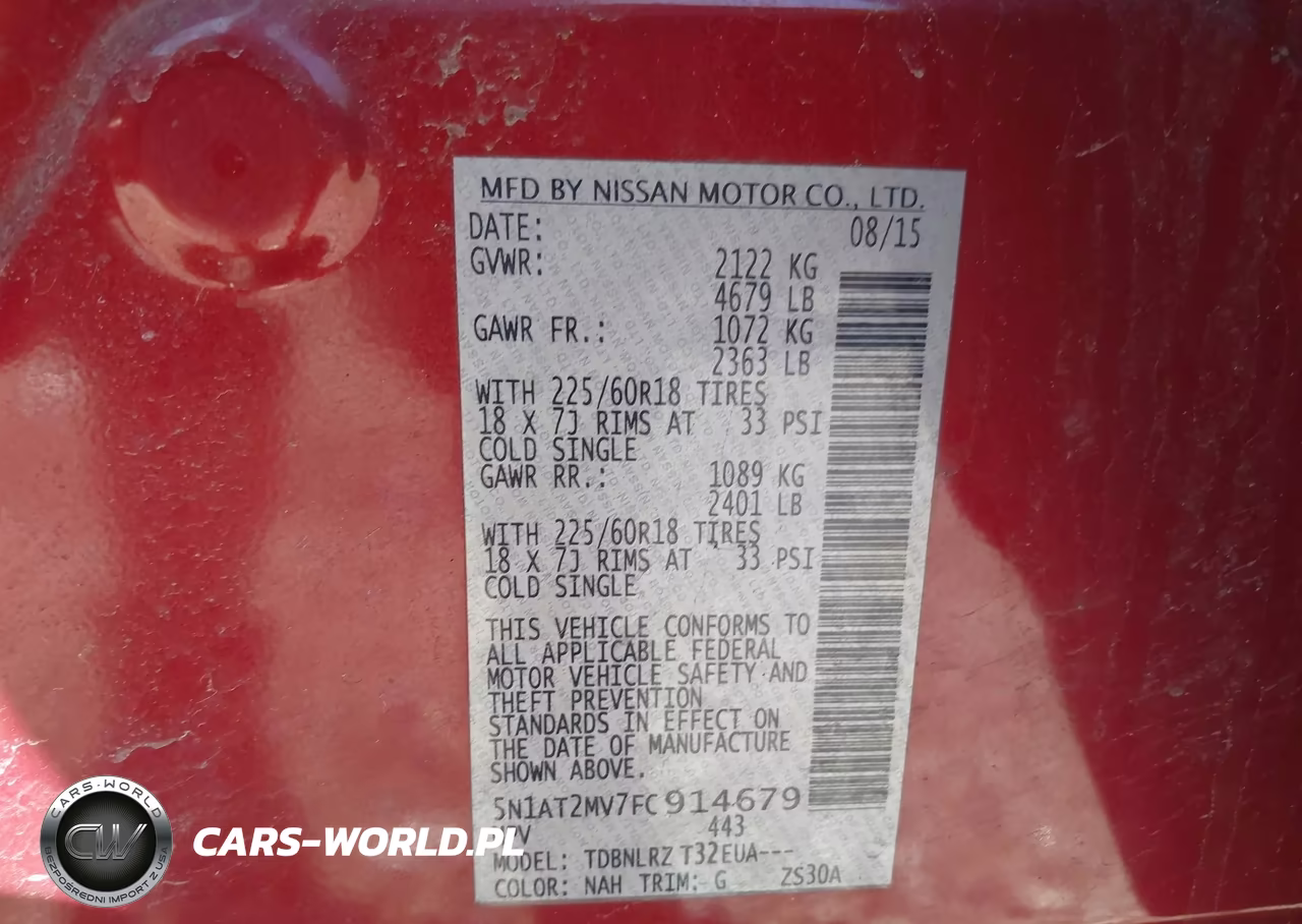 2015 Nissan Rogue Sl VIN:5N1AT2MV7FC914679 - 8