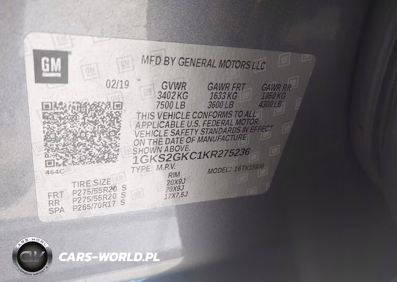 2019 GMC Yukon Xl Slt VIN:1GKS2GKC1KR275236 - 9