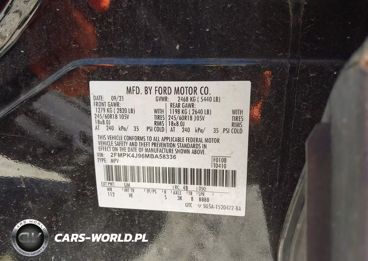 2021 Ford Edge Sel VIN:2FMPK4J96MBA58336 - 9