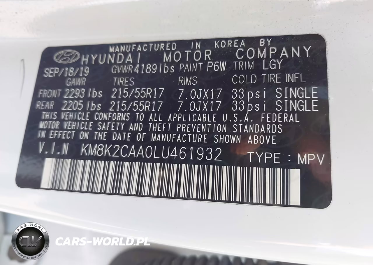 2020 Hyundai Kona Sel VIN:KM8K2CAA0LU461932 - 9