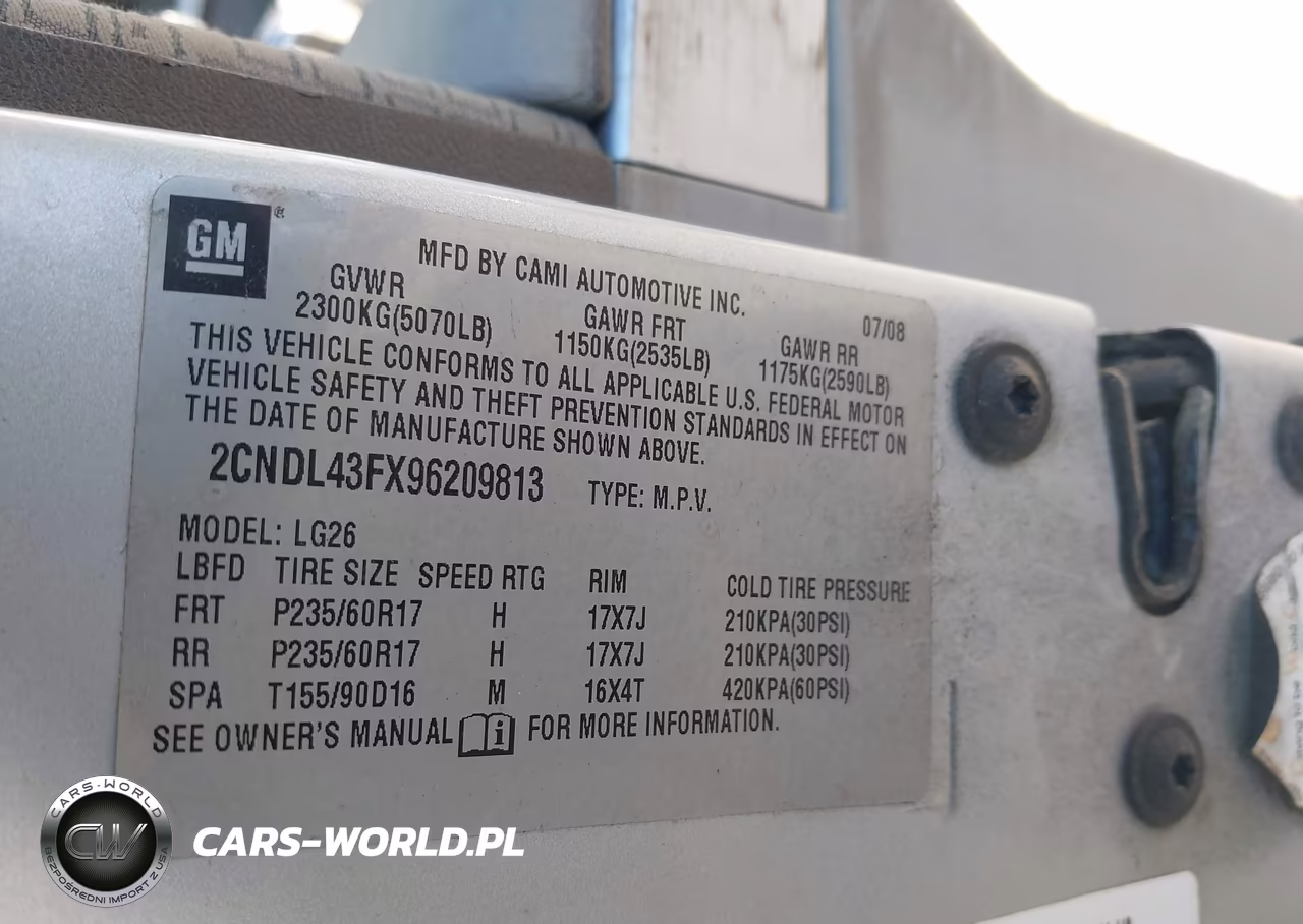 2009 Chevrolet Equinox Lt VIN:2CNDL43FX96209813 - 9