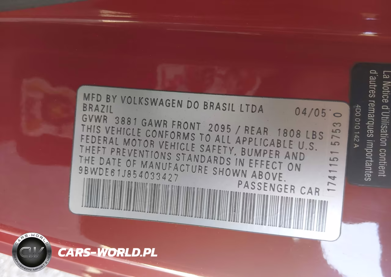 2005 Volkswagen Gti 1.8T VIN:9BWDE61J854033427 - 9