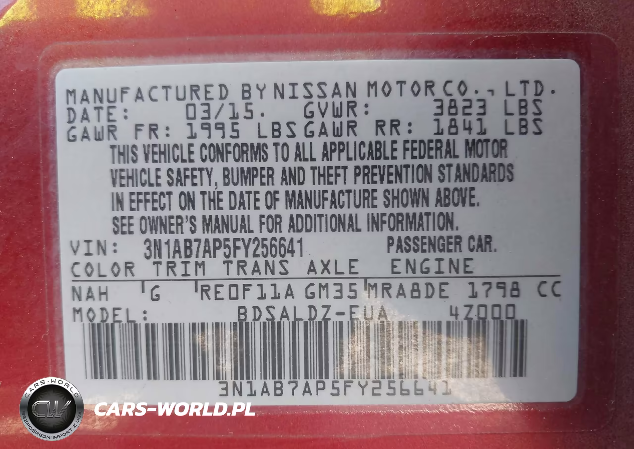 2015 Nissan Sentra Sv VIN:3N1AB7AP5FY256641 - 9