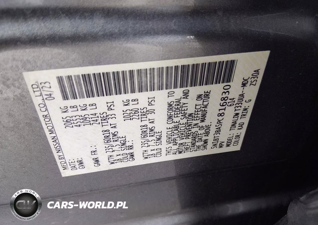 2023 Nissan Rogue Sv Fwd VIN:5N1BT3BA5PC816830 - 9