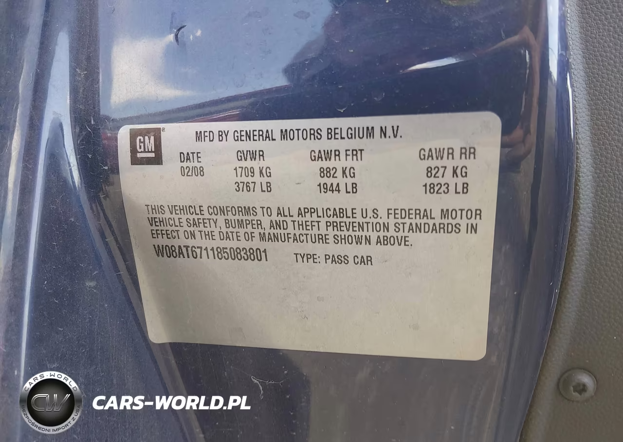 2008 Saturn Astra Xr VIN:W08AT671185083801 - 9