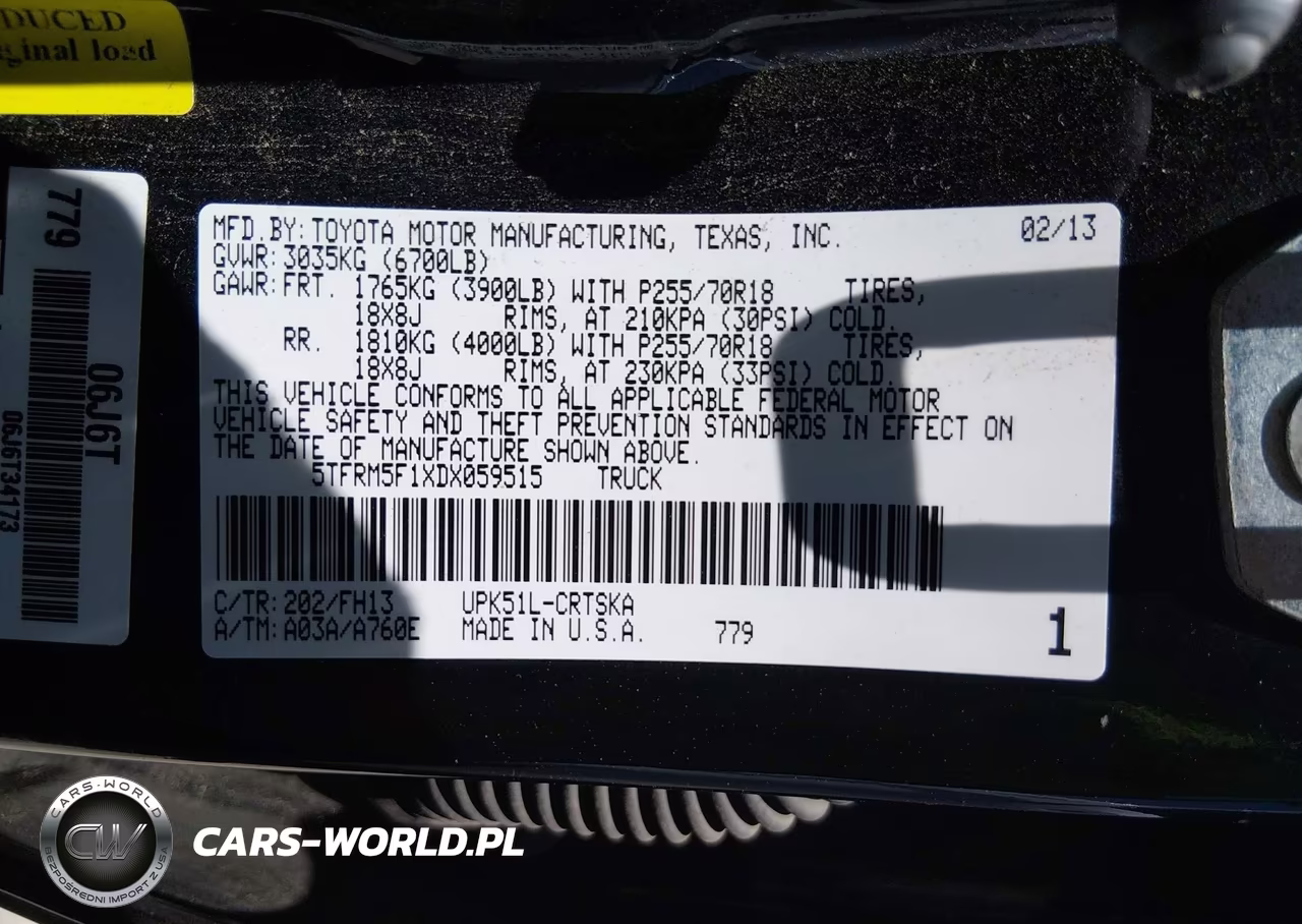 2013 Toyota Tundra Grade 4.6L V8 VIN:5TFRM5F1XDX059515 - 9