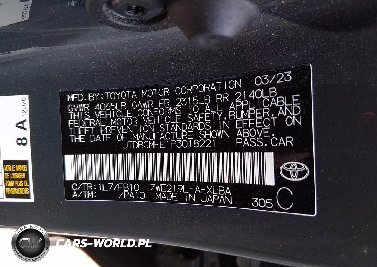 2023 Toyota Corolla Hybrid Le VIN:JTDBCMFE1P3018221 - 9