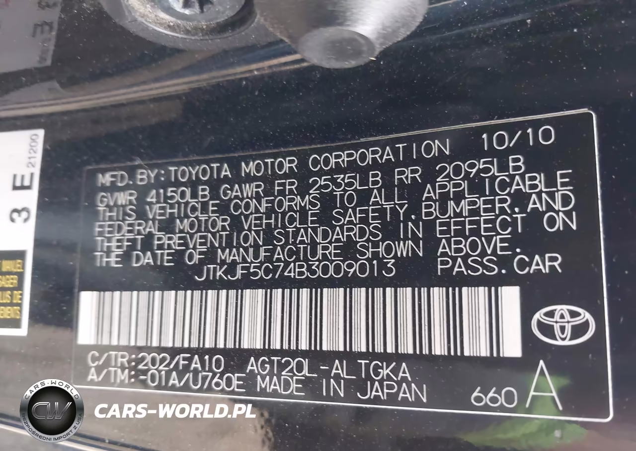 2011 Scion Tc VIN:JTKJF5C74B3009013 - 9