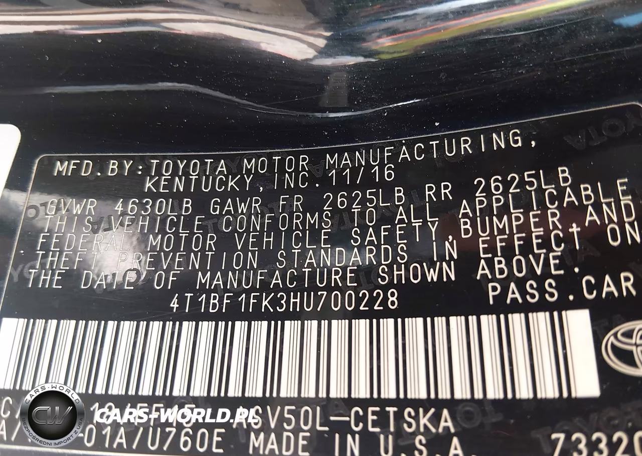 2017 Toyota Camry Se VIN:4T1BF1FK3HU700228 - 9