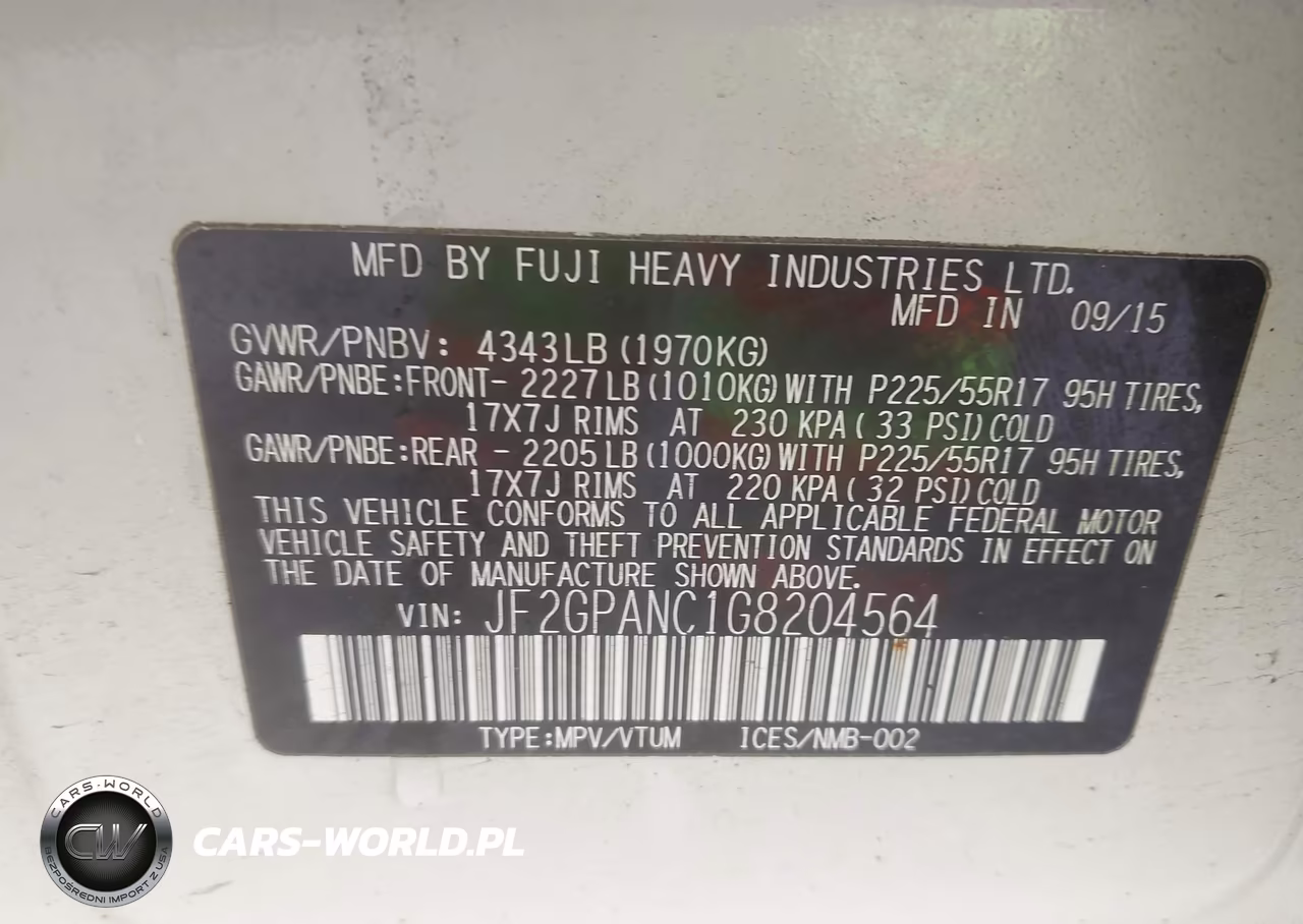 2016 Subaru Crosstrek 2.0I Limited VIN:JF2GPANC1G8204564 - 9