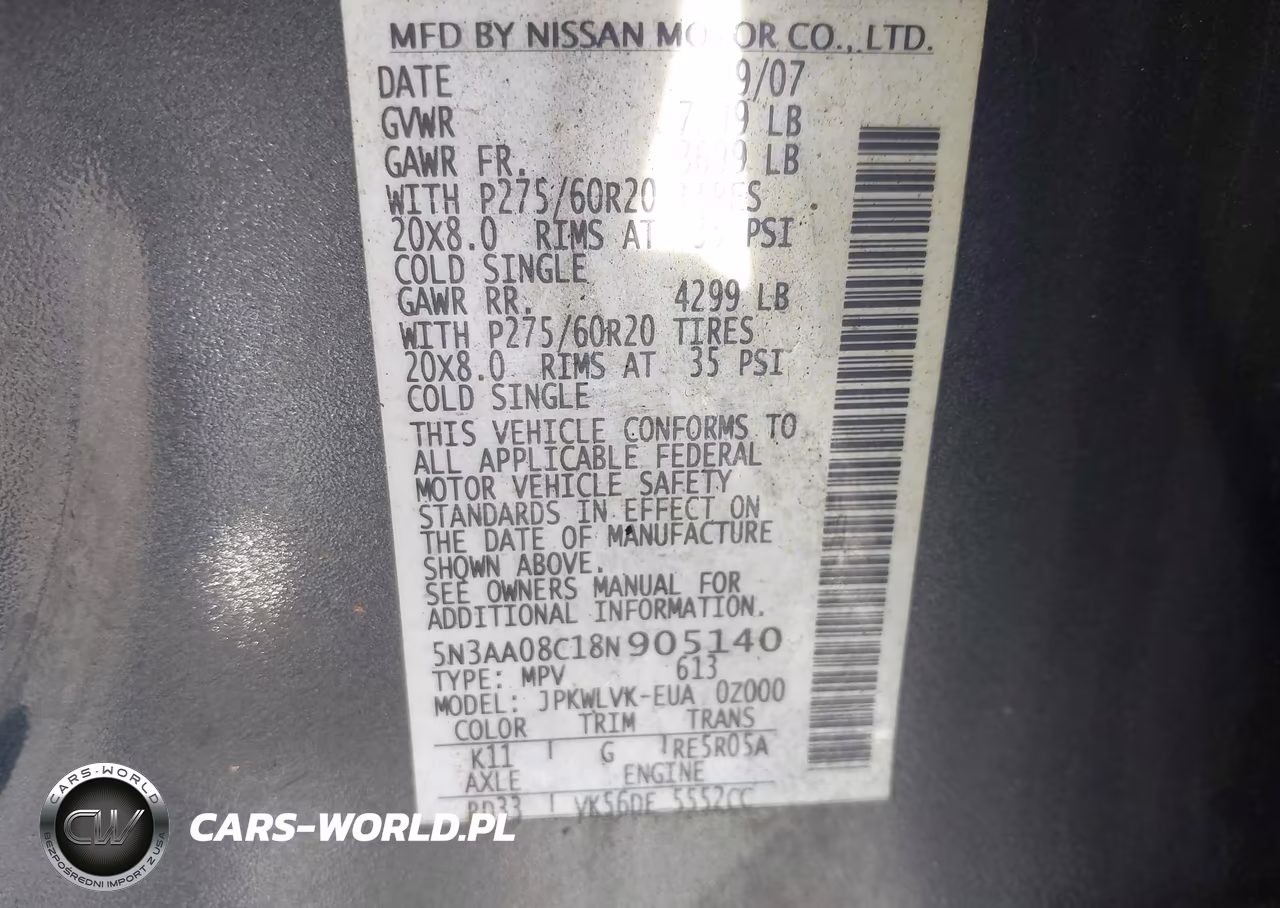 2008 Infiniti Qx56 VIN:5N3AA08C18N905140 - 9