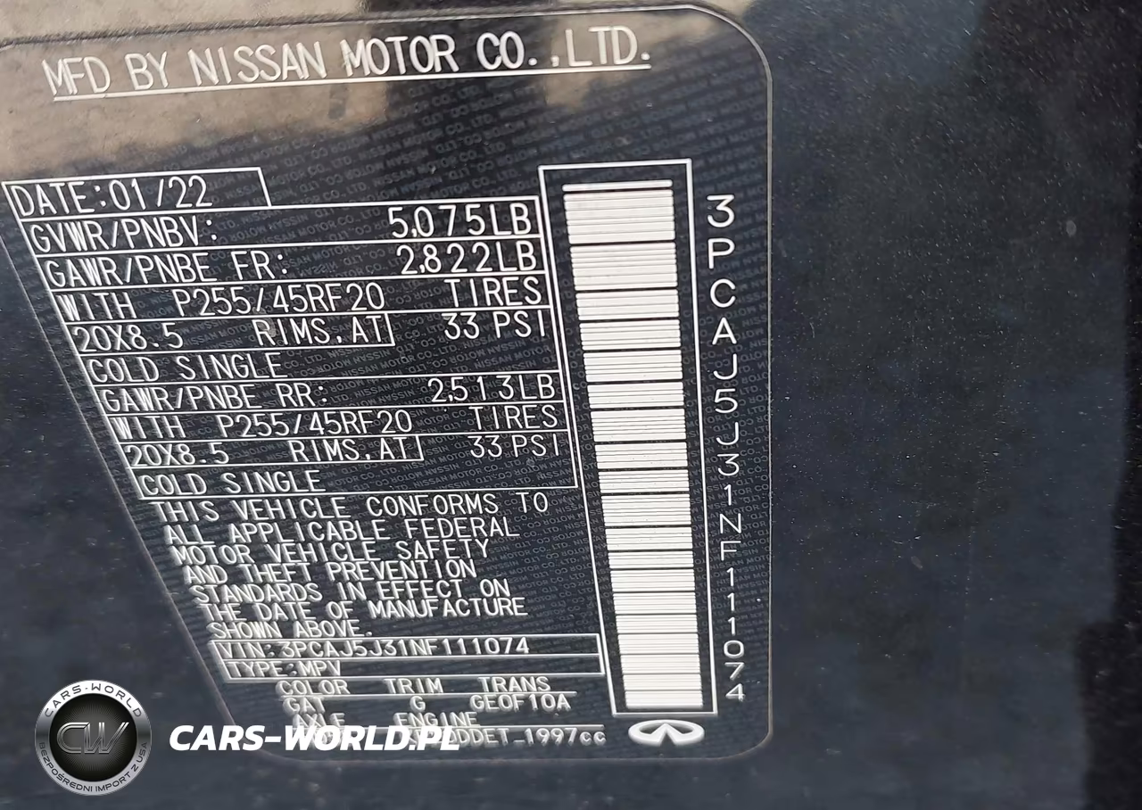 2022 Infiniti Qx55 Luxe Awd VIN:3PCAJ5J31NF111074 - 9