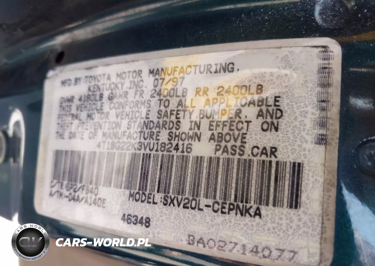 1997 Toyota Camry Le VIN:4T1BG22K3VU182416 - 9