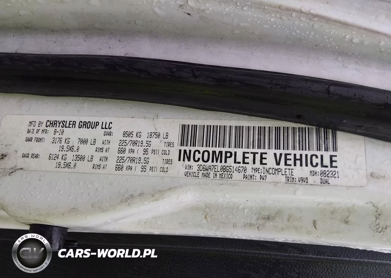 2011 Ram Ram 5500 Hd Chassis St-Slt VIN:3D6WA7EL0BG514670 - 8