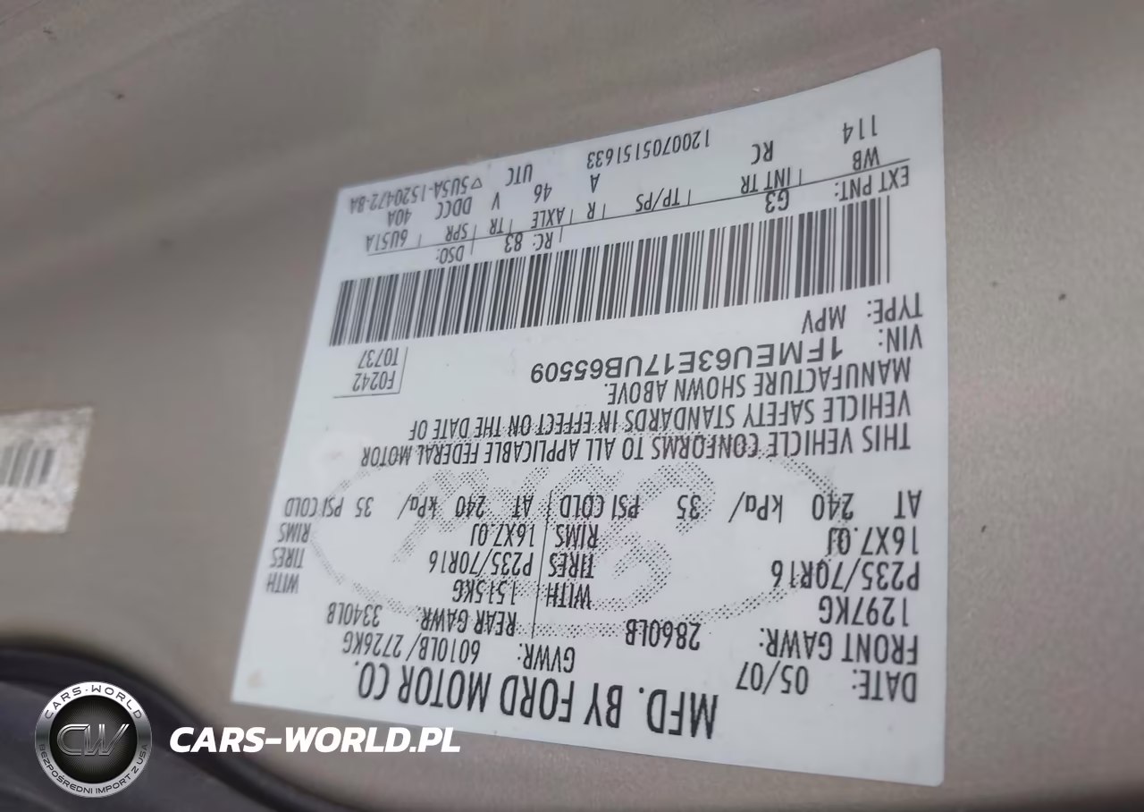 2007 Ford Explorer Xlt VIN:1FMEU63E17UB65509 - 9