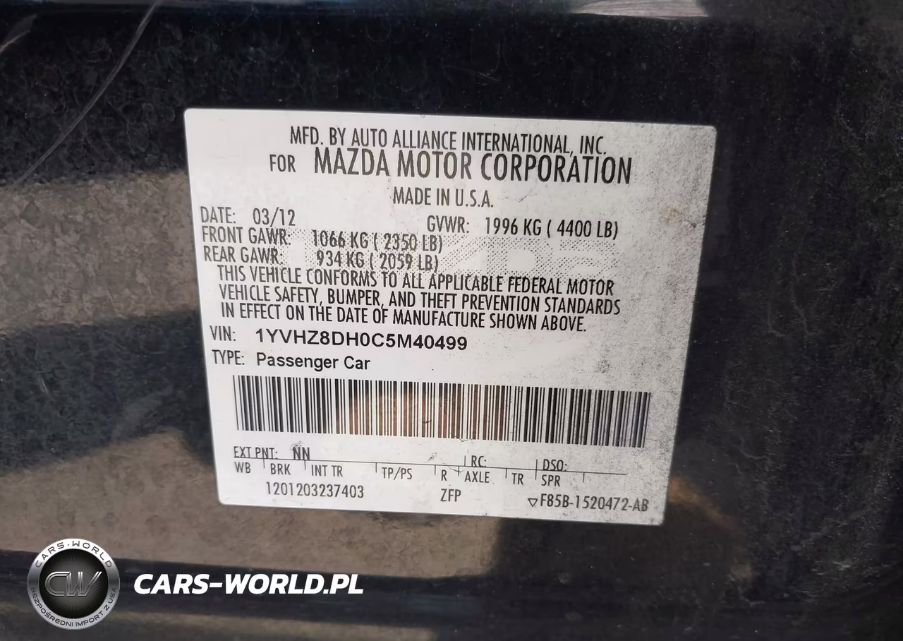 2012 Mazda Mazda6 I Touring VIN:1YVHZ8DH0C5M40499 - 9