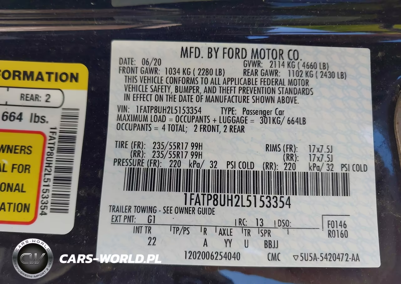 2020 Ford Mustang Ecoboost VIN:1FATP8UH2L5153354 - 9