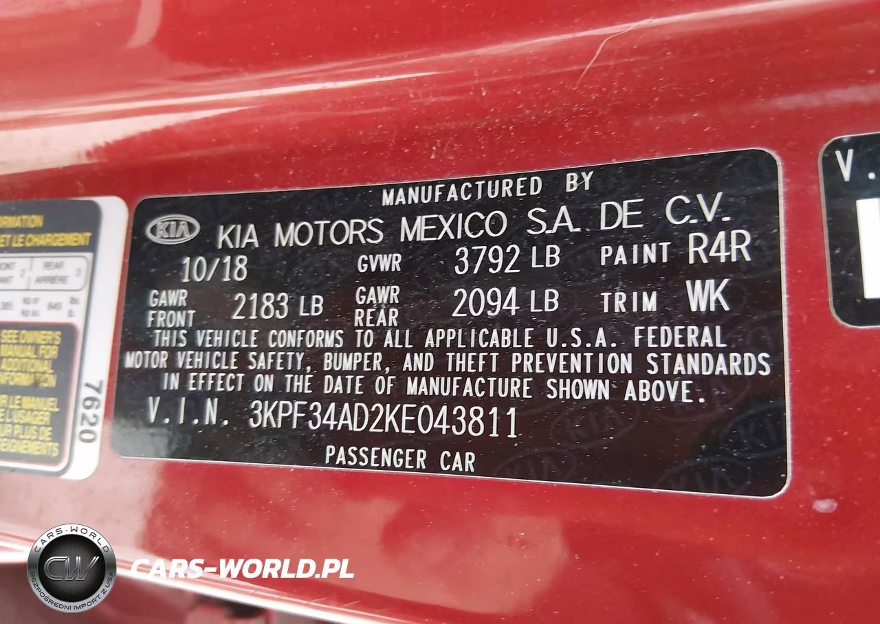 2019 Kia Forte S VIN:3KPF34AD2KE043811 - 9