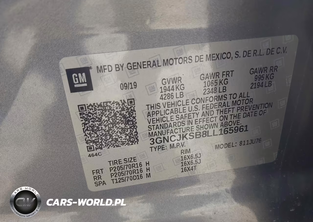 2020 Chevrolet Trax Fwd Ls VIN:3GNCJKSB8LL165961 - 9